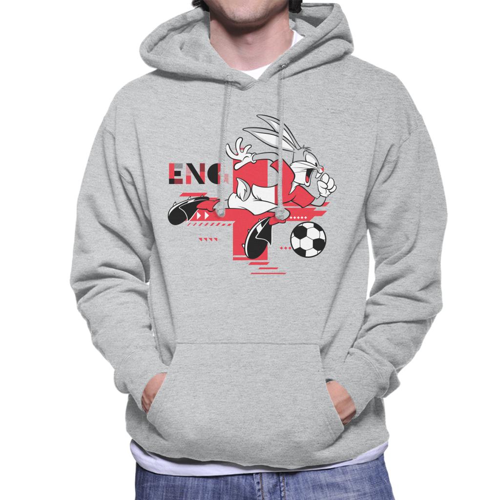 Looney Tunes Football Bugs Bunny Sprinting Men's Hooded Sweatshirt-ALL + EVERY