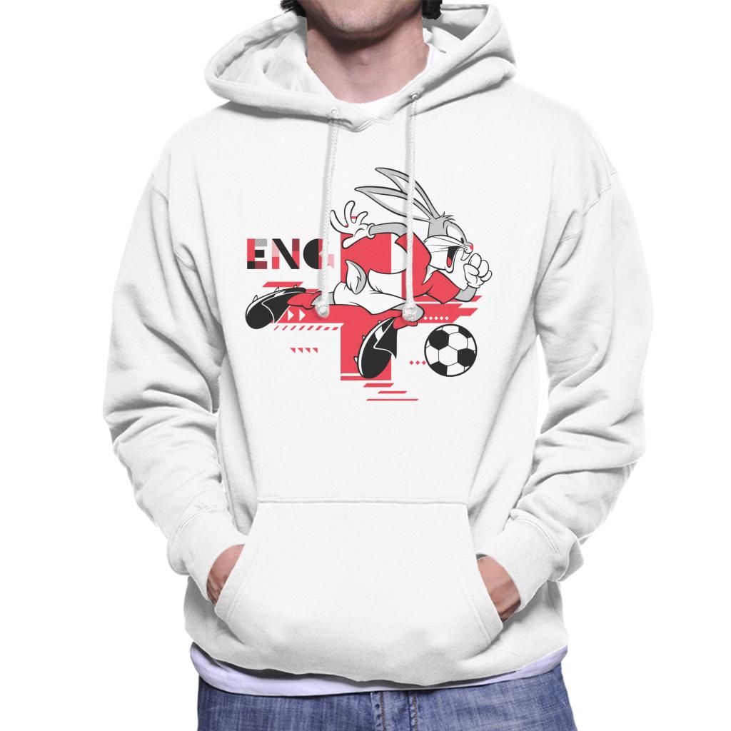 Looney Tunes Football Bugs Bunny Sprinting Men's Hooded Sweatshirt-ALL + EVERY