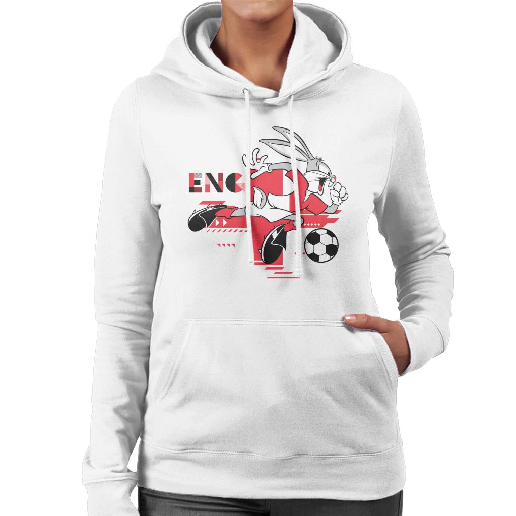 Looney Tunes Football Bugs Bunny Sprinting Women's Hooded Sweatshirt-ALL + EVERY