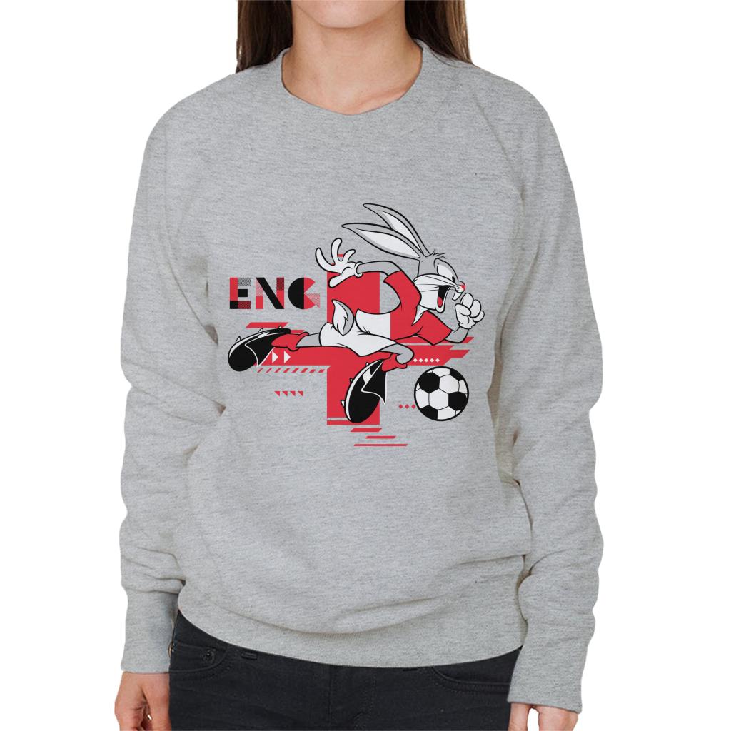Looney Tunes Football Bugs Bunny Sprinting Women's Sweatshirt-ALL + EVERY