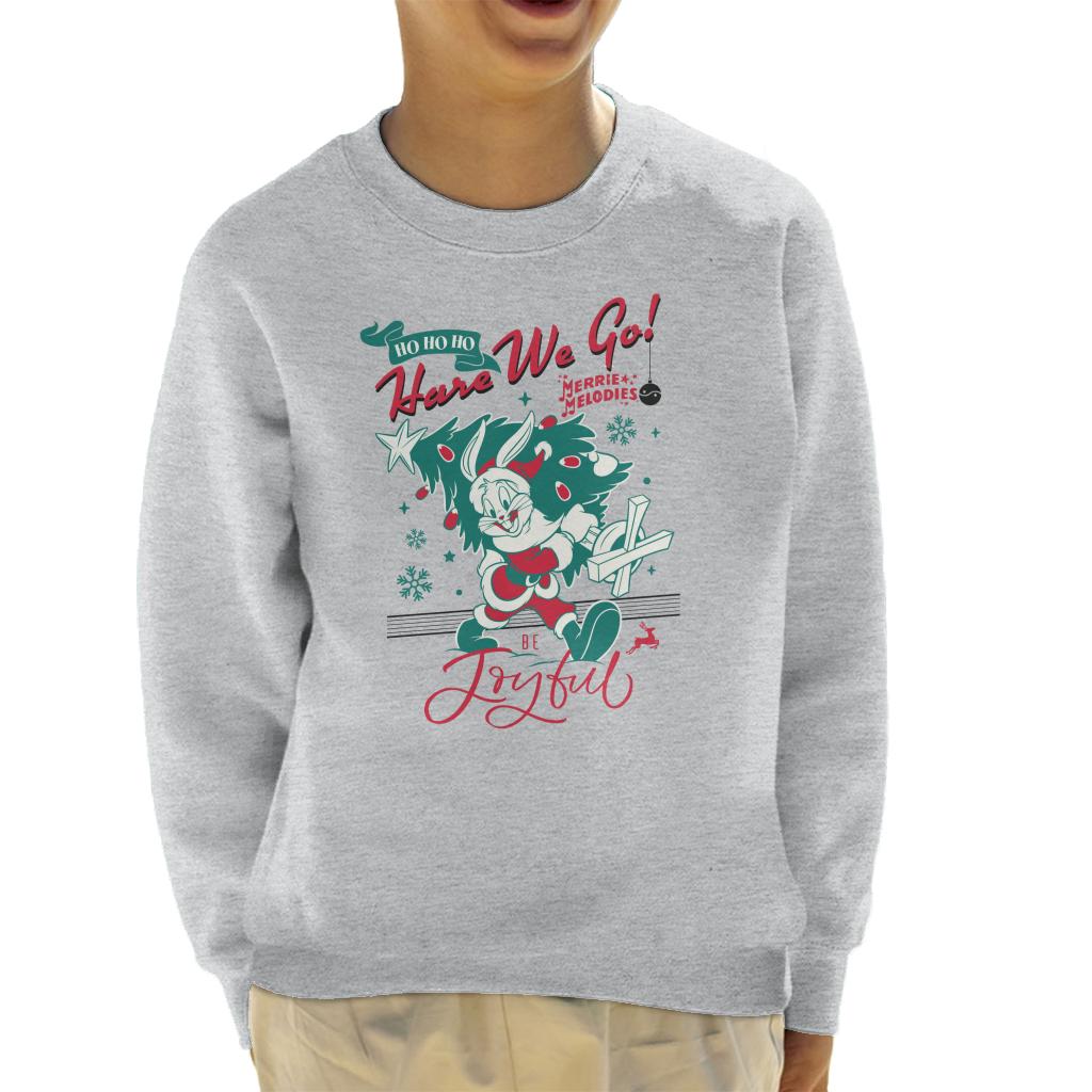 Looney Tunes Christmas Bugs Bunny Be Joyful Kid's Sweatshirt-ALL + EVERY