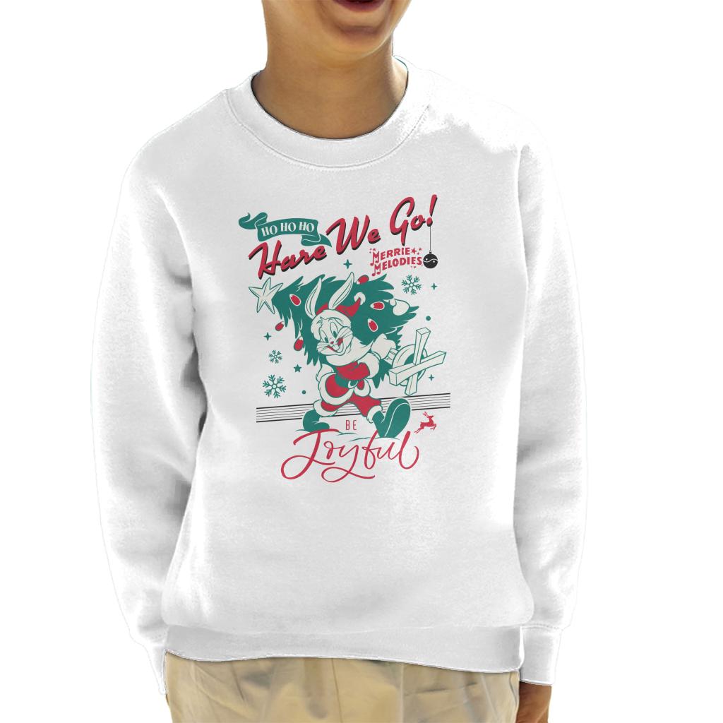 Looney Tunes Christmas Bugs Bunny Be Joyful Kid's Sweatshirt-ALL + EVERY