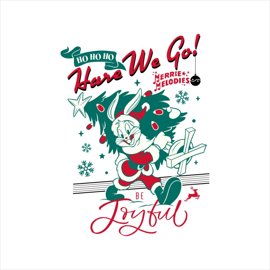 Looney Tunes Christmas Bugs Bunny Be Joyful Women's T-Shirt-ALL + EVERY