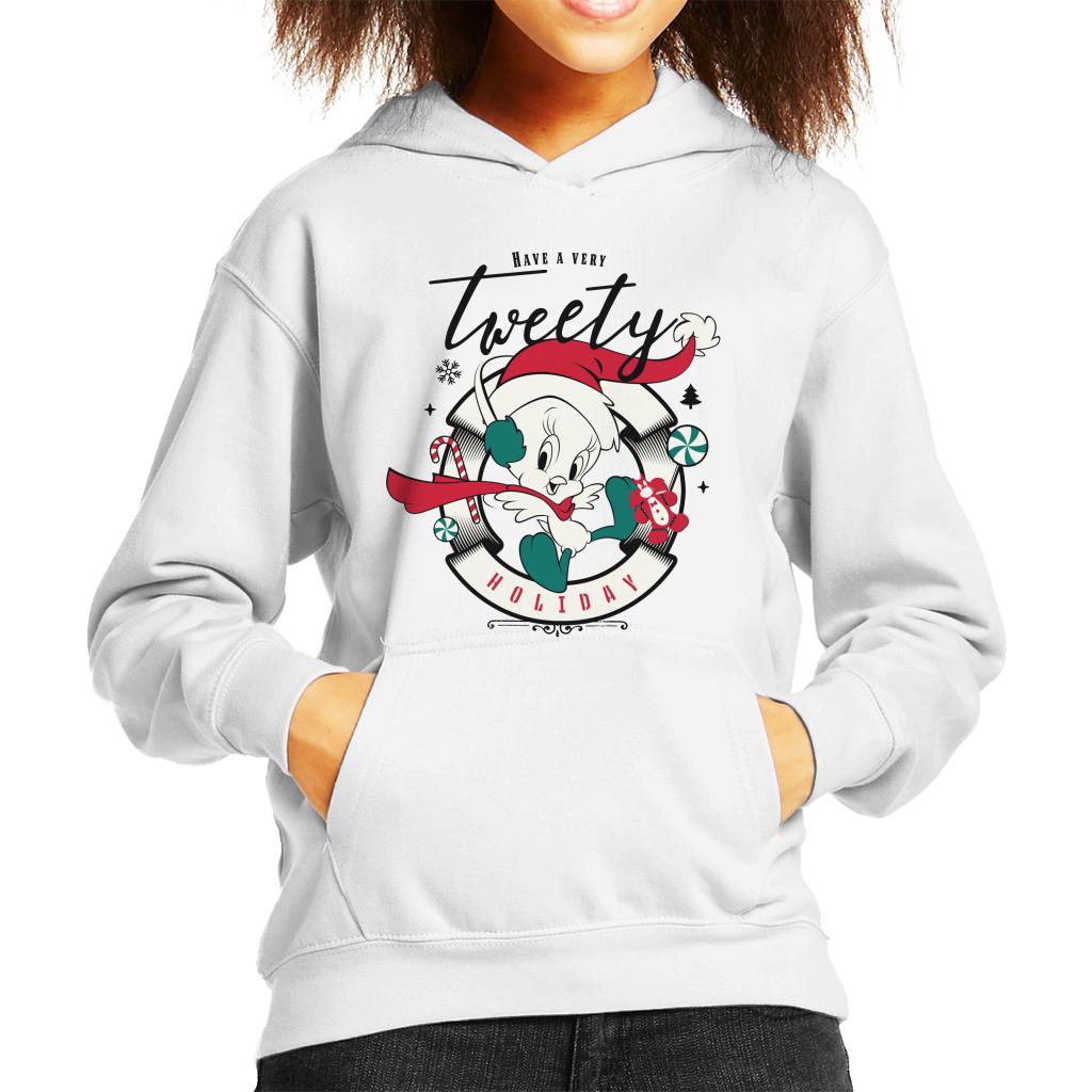 Looney Tunes Christmas Have A Very Tweety Holiday Kid's Hooded Sweatshirt-ALL + EVERY