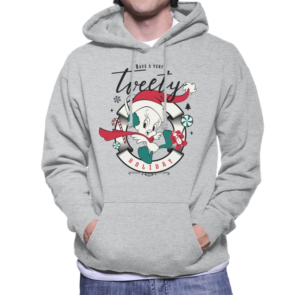 Looney Tunes Christmas Have A Very Tweety Holiday Men's Hooded Sweatshirt-ALL + EVERY