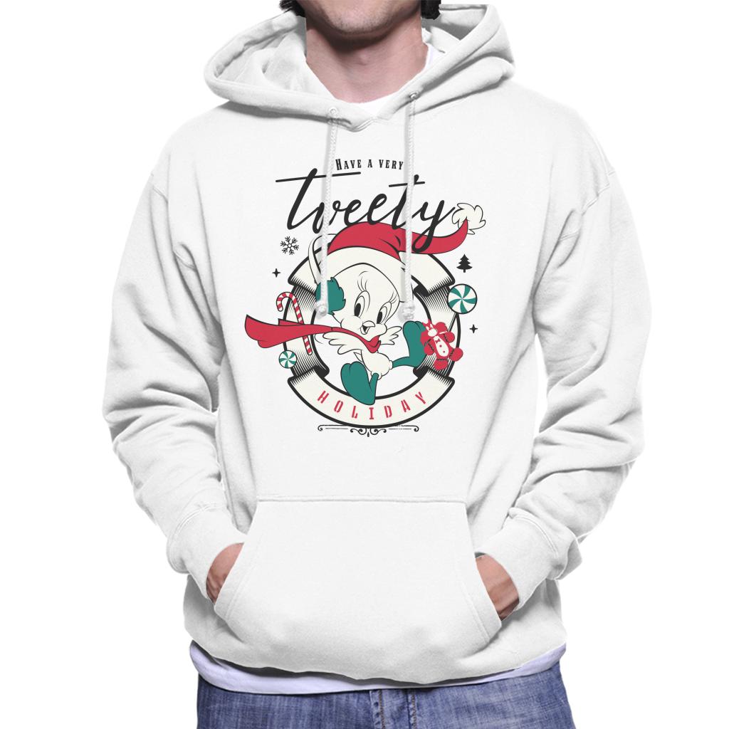 Looney Tunes Christmas Have A Very Tweety Holiday Men's Hooded Sweatshirt-ALL + EVERY