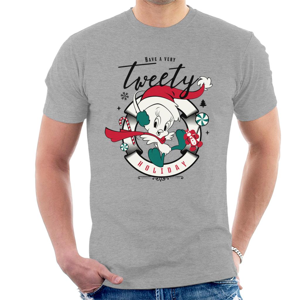 Looney Tunes Christmas Have A Very Tweety Holiday Men's T-Shirt-ALL + EVERY