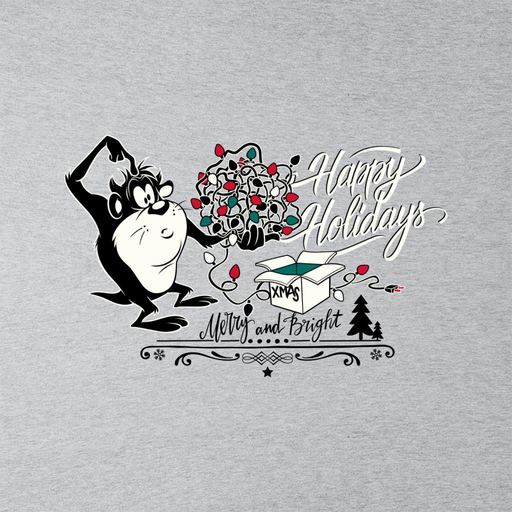 Looney Tunes Christmas Taz Happy Holiday Men's T-Shirt-ALL + EVERY