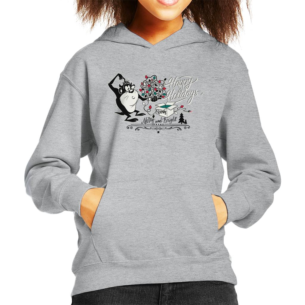 Looney Tunes Christmas Taz Happy Holiday Kid's Hooded Sweatshirt-ALL + EVERY