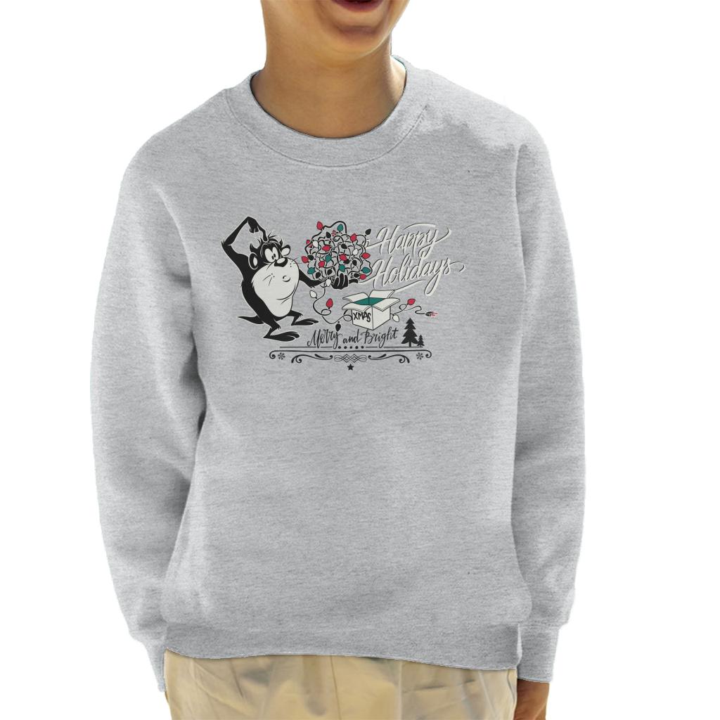 Looney Tunes Christmas Taz Happy Holiday Kid's Sweatshirt-ALL + EVERY