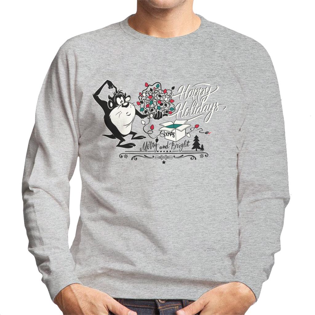 Looney Tunes Christmas Taz Happy Holiday Men's Sweatshirt-ALL + EVERY