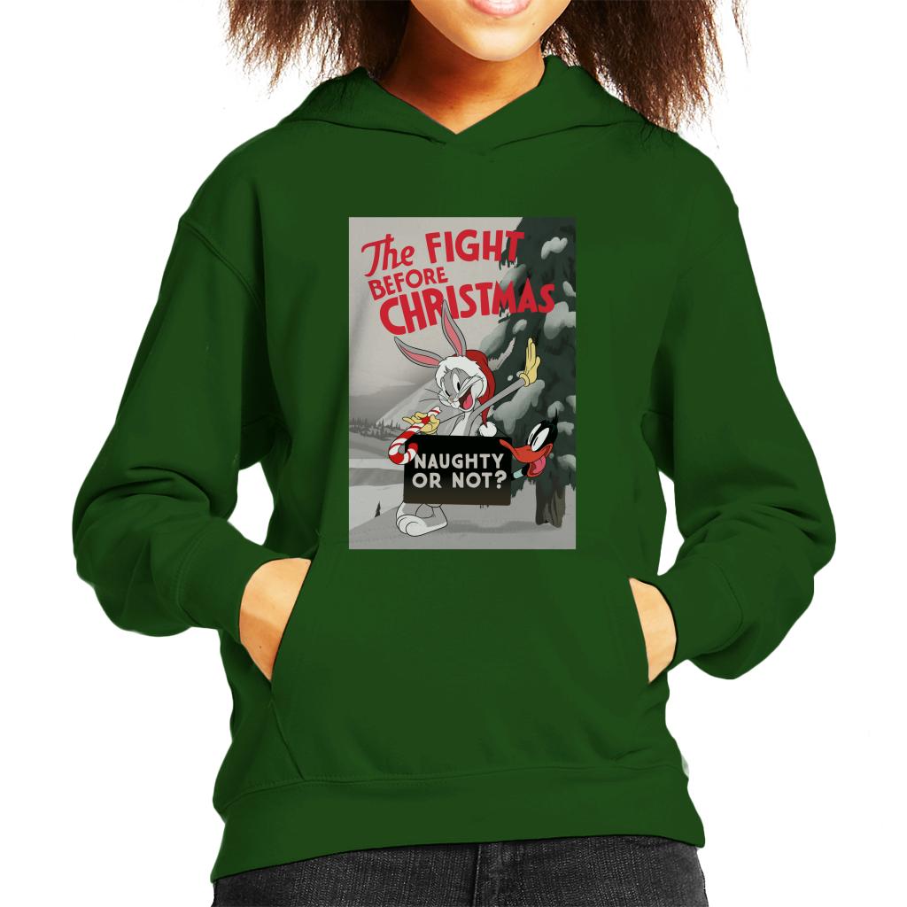 Looney Tunes Christmas Bugs Bunny The Fight Before Xmas Kid's Hooded Sweatshirt-ALL + EVERY