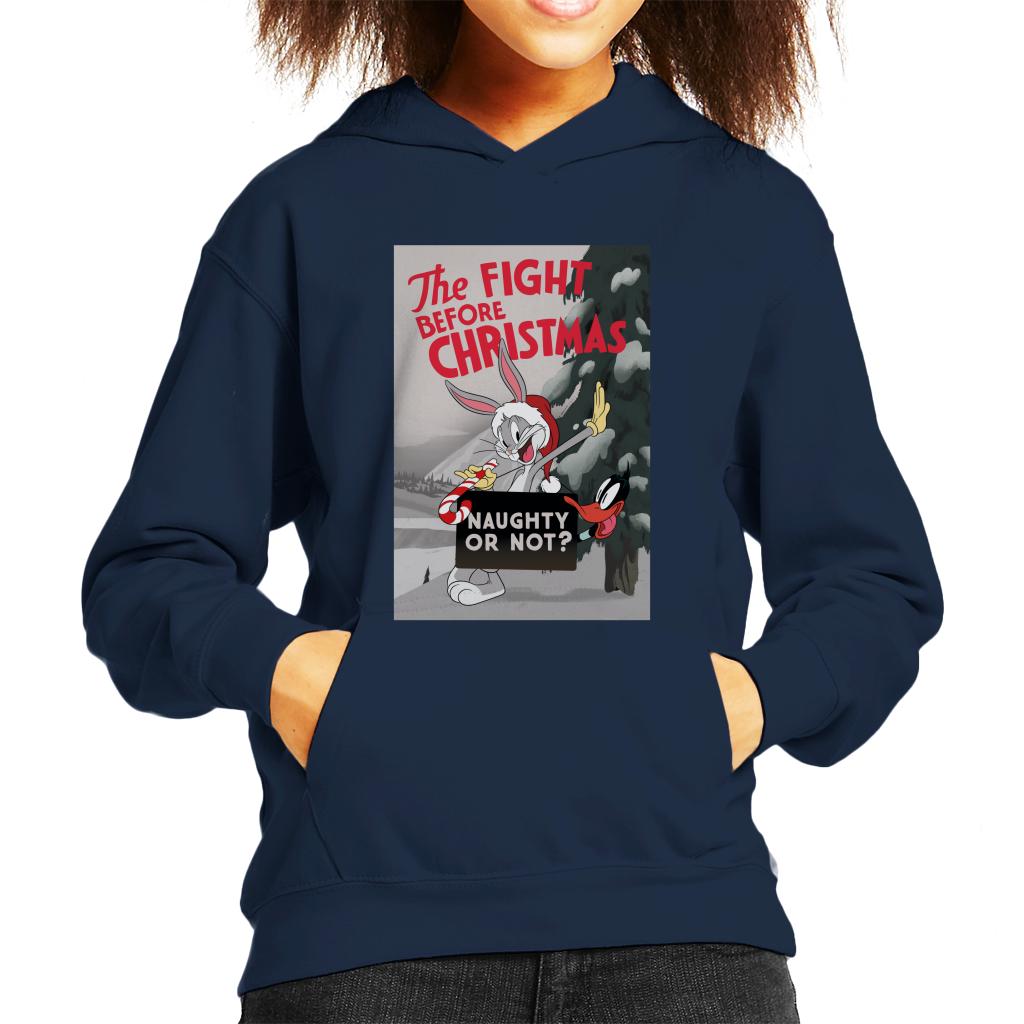 Looney Tunes Christmas Bugs Bunny The Fight Before Xmas Kid's Hooded Sweatshirt-ALL + EVERY