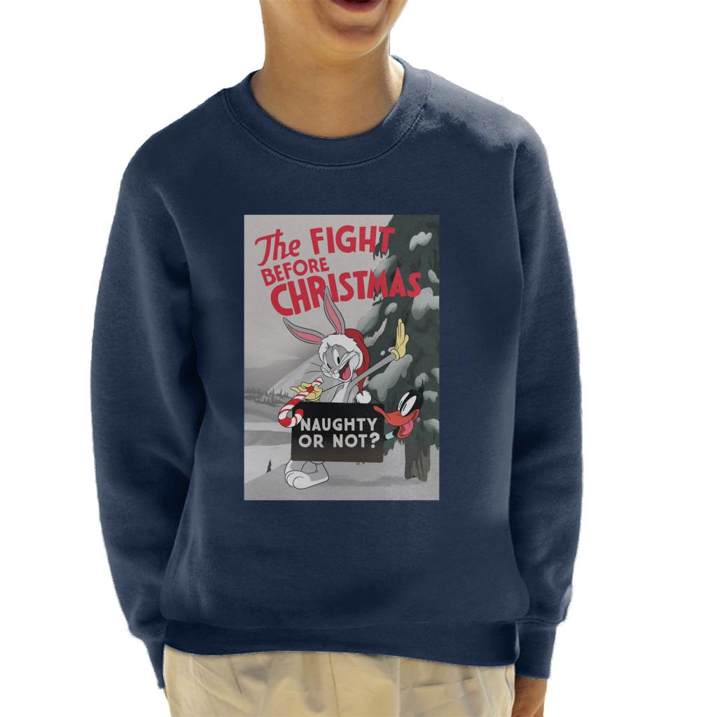 Looney Tunes Christmas Bugs Bunny The Fight Before Xmas Kid's Sweatshirt-ALL + EVERY