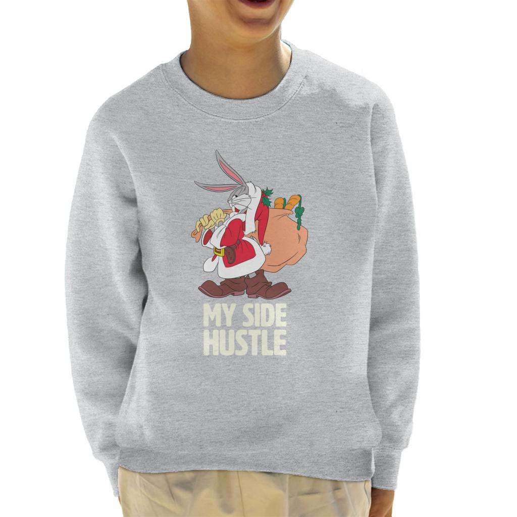 Looney Tunes Christmas Bugs Bunny My Side Hustle Kid's Sweatshirt-ALL + EVERY