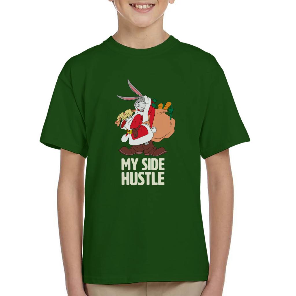 Looney Tunes Christmas Bugs Bunny My Side Hustle Kid's T-Shirt-ALL + EVERY