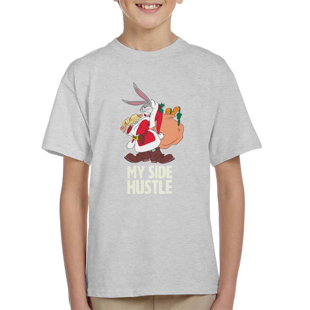 Looney Tunes Christmas Bugs Bunny My Side Hustle Kid's T-Shirt-ALL + EVERY