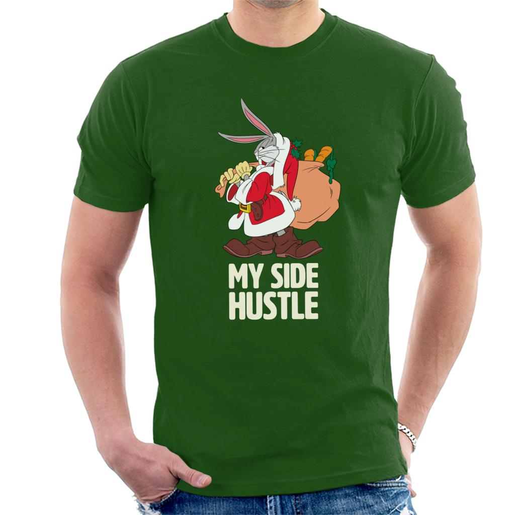 Looney Tunes Christmas Bugs Bunny My Side Hustle Men's T-Shirt-ALL + EVERY