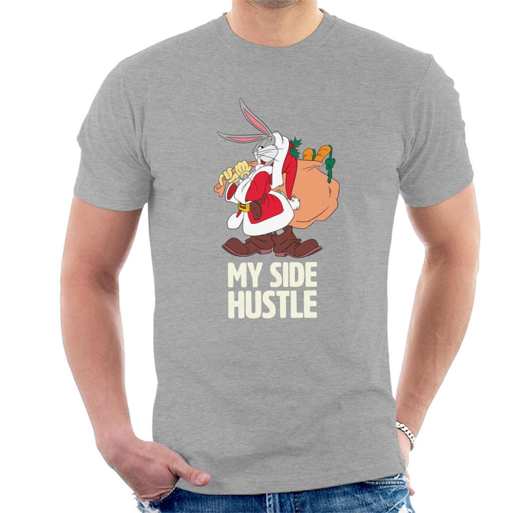 Looney Tunes Christmas Bugs Bunny My Side Hustle Men's T-Shirt-ALL + EVERY