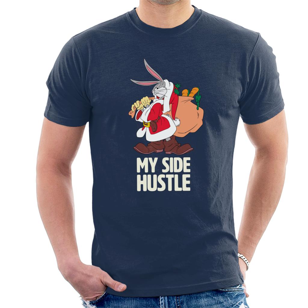 Looney Tunes Christmas Bugs Bunny My Side Hustle Men's T-Shirt-ALL + EVERY