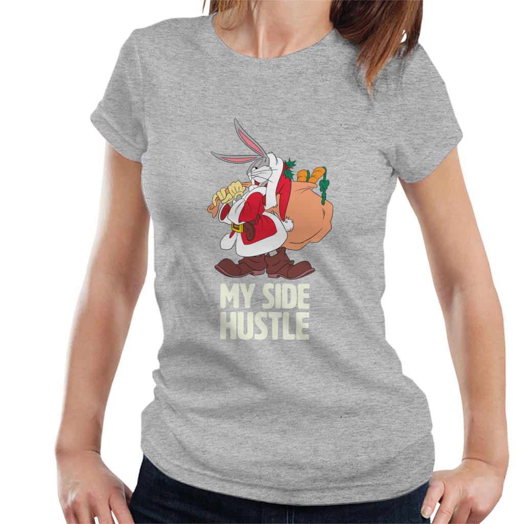 Looney Tunes Christmas Bugs Bunny My Side Hustle Women's T-Shirt-ALL + EVERY