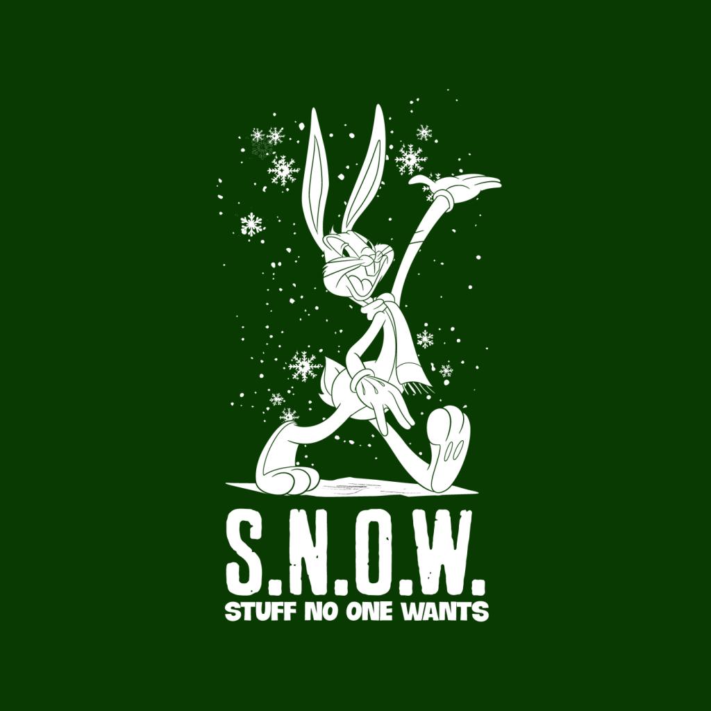 Looney Tunes Christmas Bugs Bunny Snow Women's Hooded Sweatshirt-ALL + EVERY