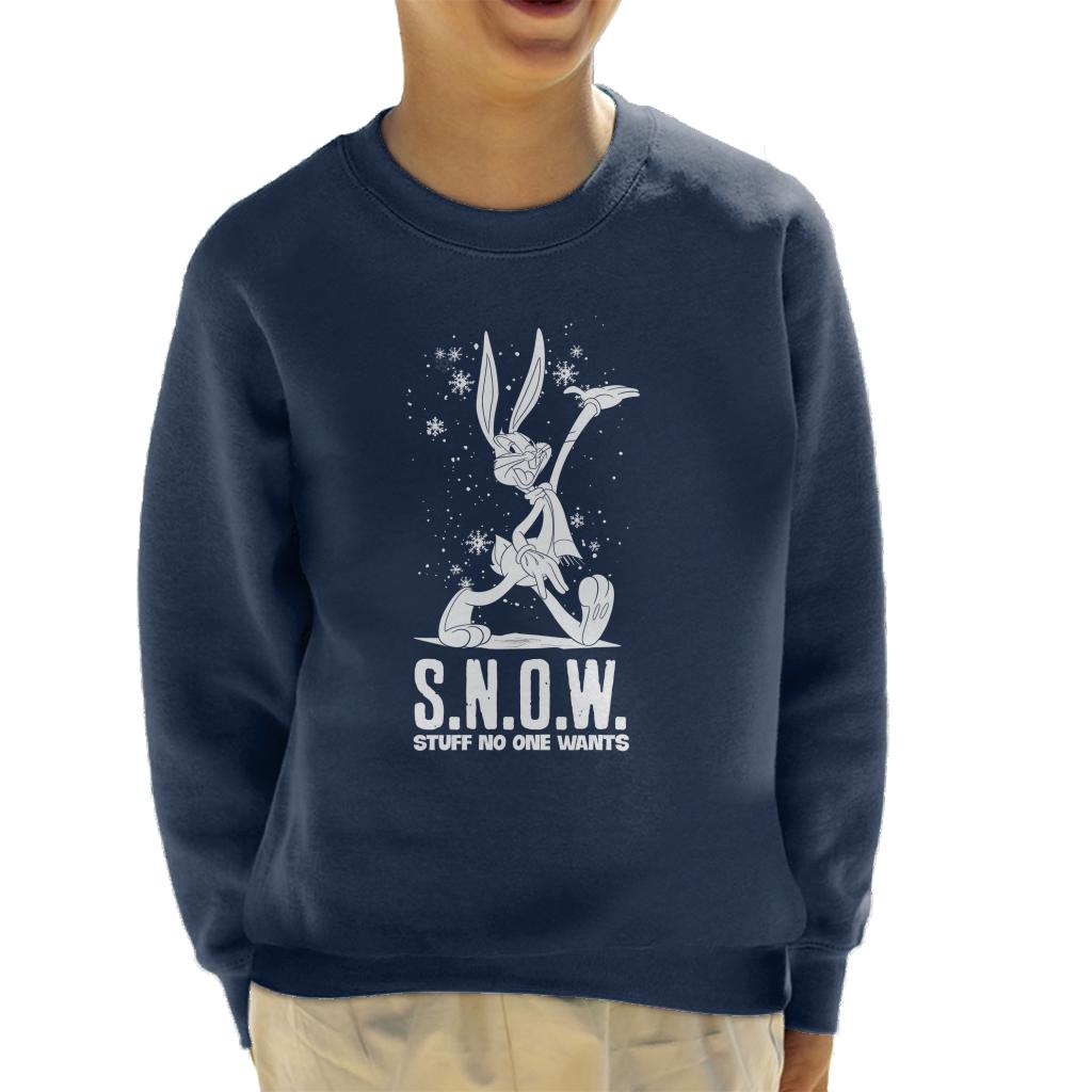 Looney Tunes Christmas Bugs Bunny Snow Kid's Sweatshirt-ALL + EVERY
