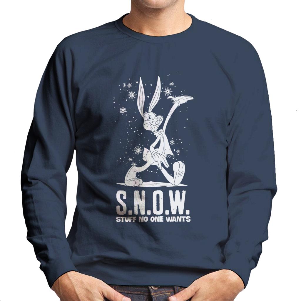 Looney Tunes Christmas Bugs Bunny Snow Men's Sweatshirt-ALL + EVERY