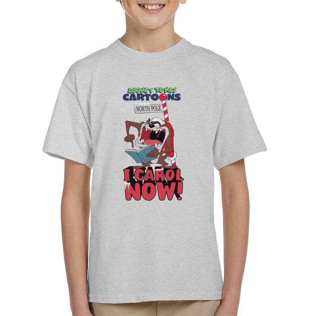 Looney Tunes Christmas Taz I Carol Now Kid's T-Shirt-ALL + EVERY