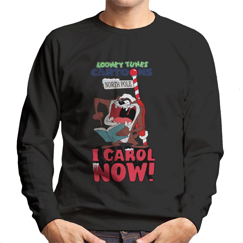 Looney Tunes Christmas Taz I Carol Now Men's Sweatshirt-ALL + EVERY