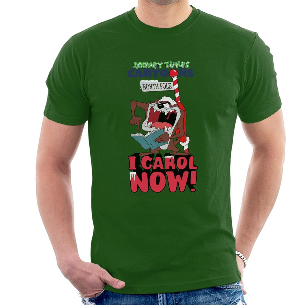 Looney Tunes Christmas Taz I Carol Now Men's T-Shirt-ALL + EVERY