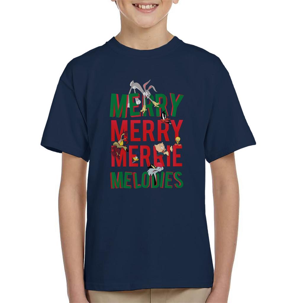 Looney Tunes Christmas Bugs Bunny Merry Melodies Kid's T-Shirt-ALL + EVERY