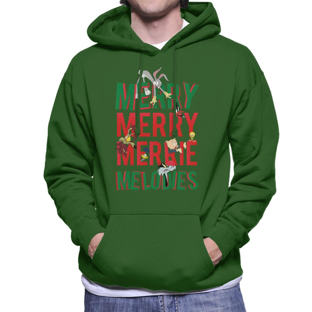 Looney Tunes Christmas Bugs Bunny Merry Melodies Men's Hooded Sweatshirt-ALL + EVERY