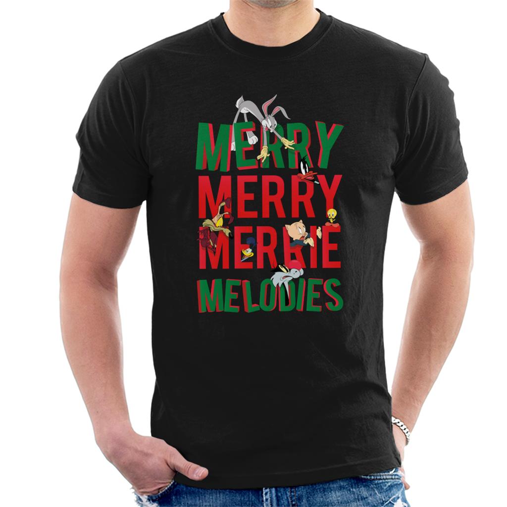 Looney Tunes Christmas Bugs Bunny Merry Melodies Men's T-Shirt-ALL + EVERY