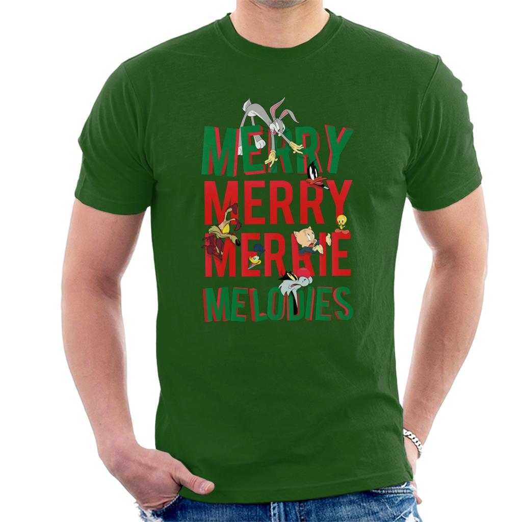 Looney Tunes Christmas Bugs Bunny Merry Melodies Men's T-Shirt-ALL + EVERY