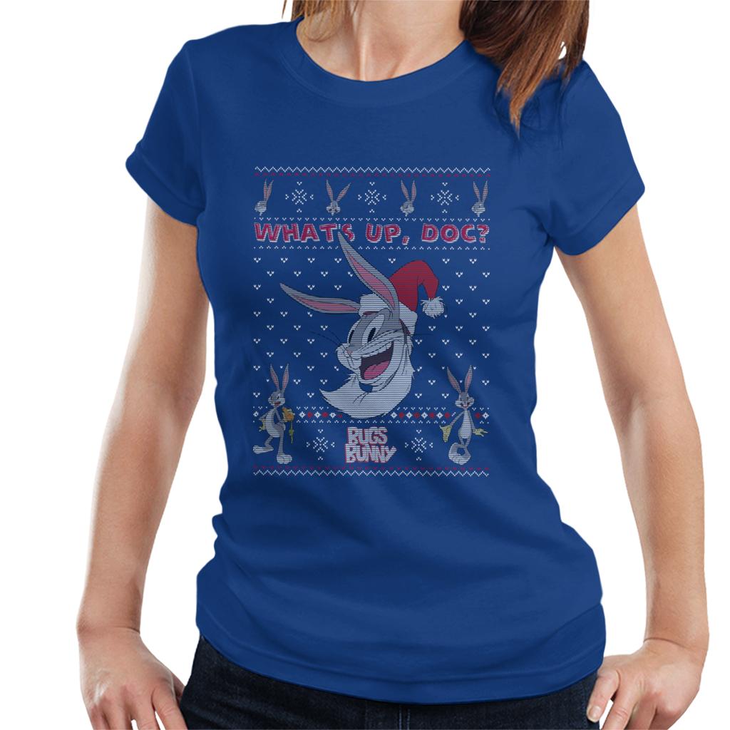 Looney Tunes Christmas Bugs Bunny What's Up Doc Women's T-Shirt-ALL + EVERY