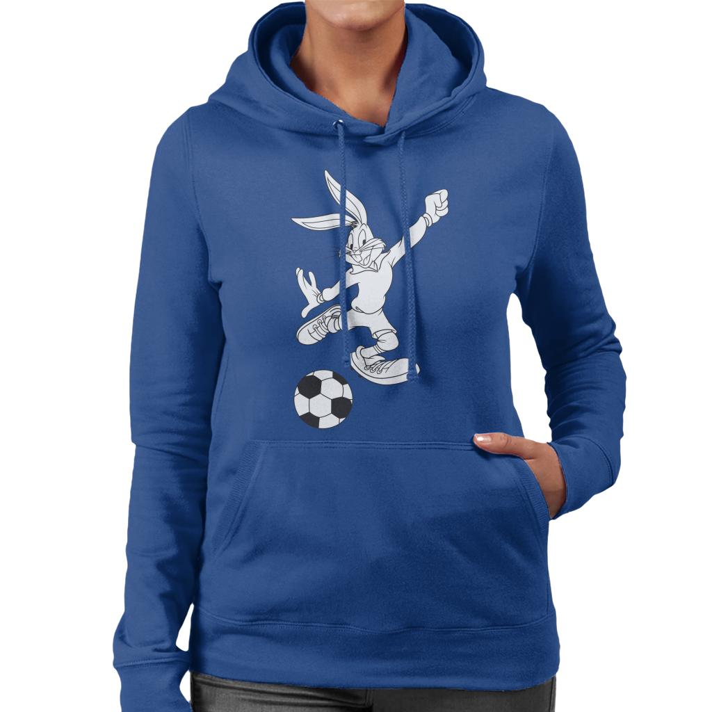 Looney Tunes Football Bugs Bunny Strike Women's Hooded Sweatshirt-ALL + EVERY