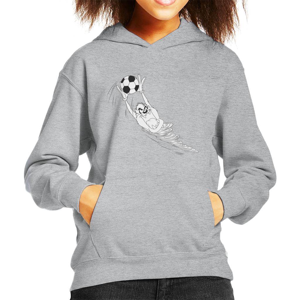 Looney Tunes Football Taz The Goalkeeper Kid's Hooded Sweatshirt-ALL + EVERY