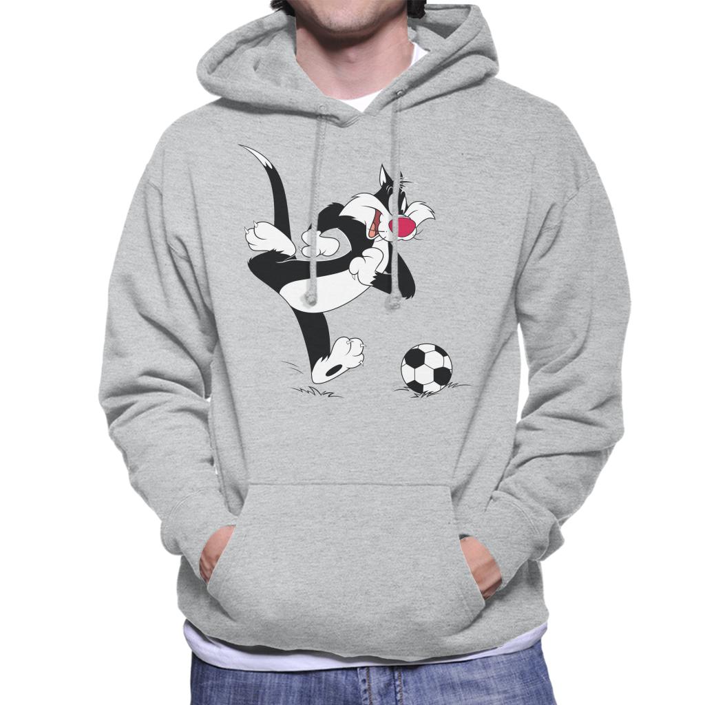 Looney Tunes Football Sylvester Dribble Men's Hooded Sweatshirt-ALL + EVERY