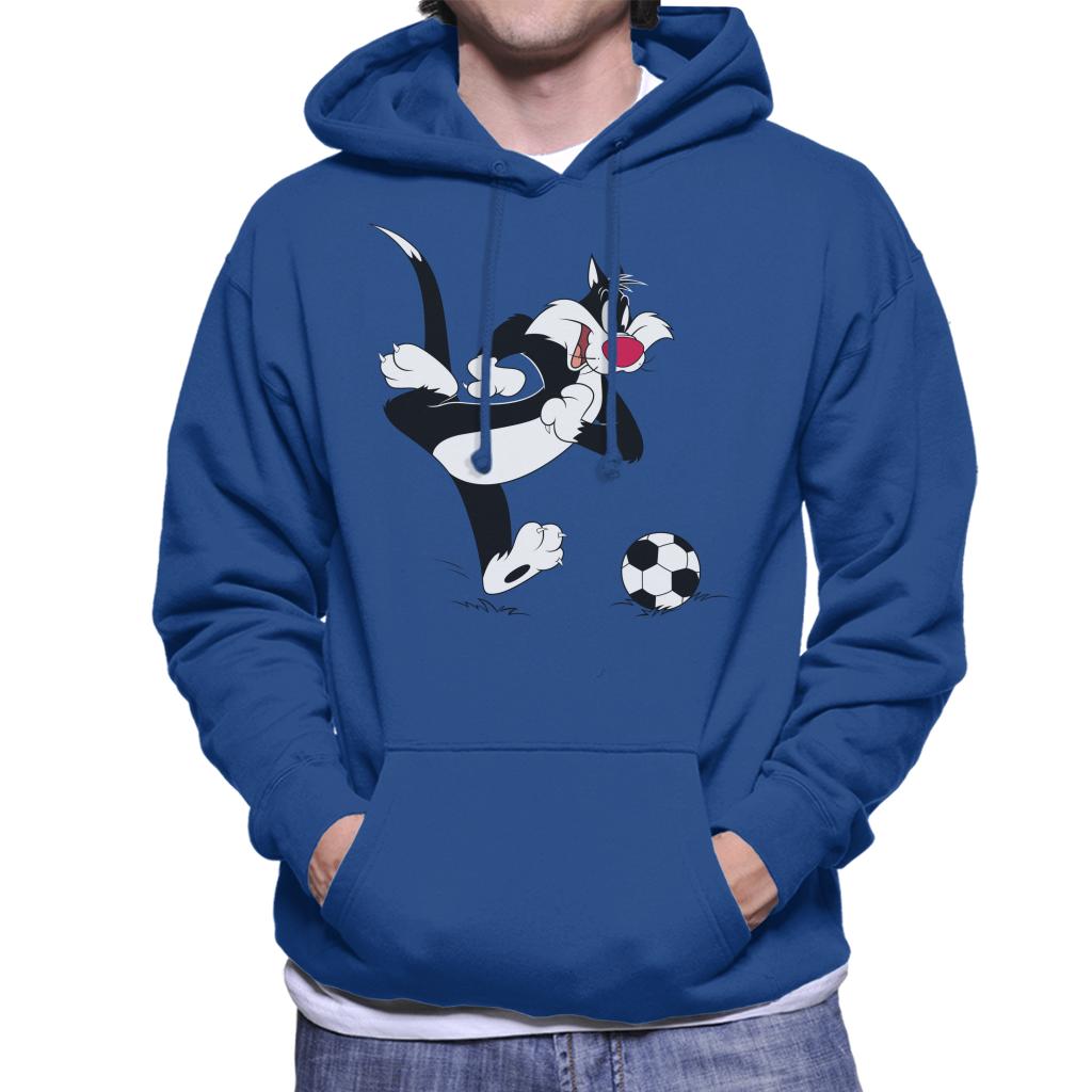 Looney Tunes Football Sylvester Dribble Men's Hooded Sweatshirt-ALL + EVERY