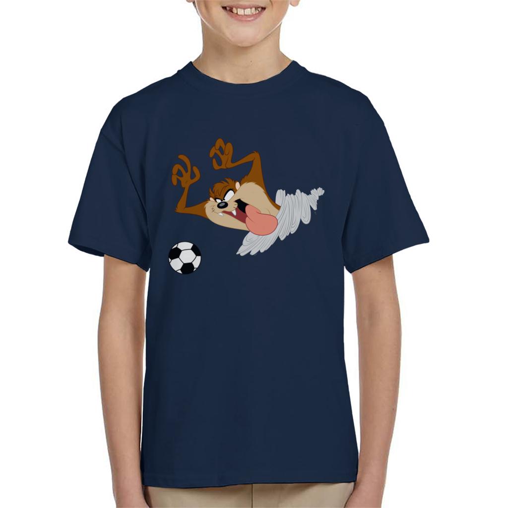 Looney Tunes Football Taz On The Pitch Kid's T-Shirt-ALL + EVERY