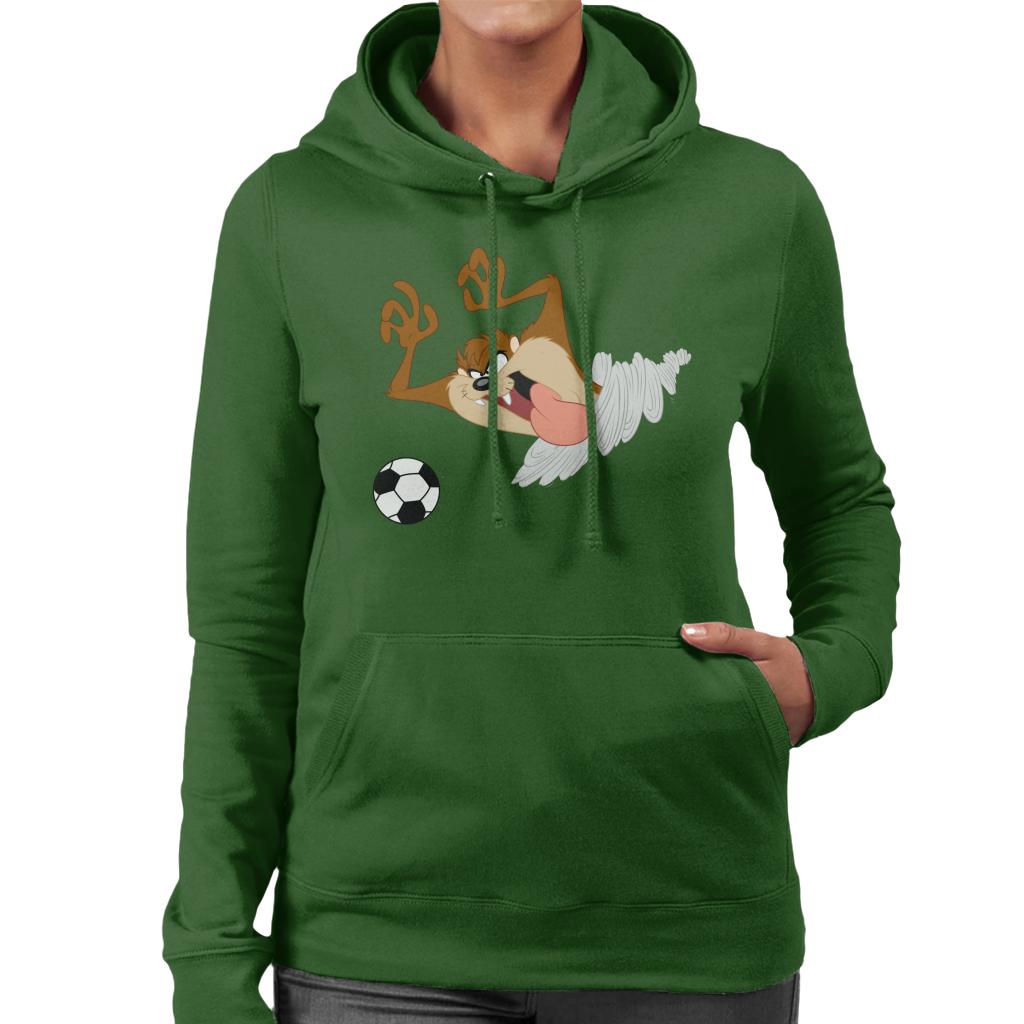 Looney Tunes Football Taz On The Pitch Women's Hooded Sweatshirt-ALL + EVERY
