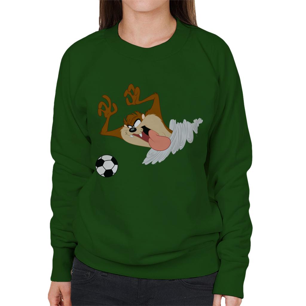 Looney Tunes Football Taz On The Pitch Women's Sweatshirt-ALL + EVERY