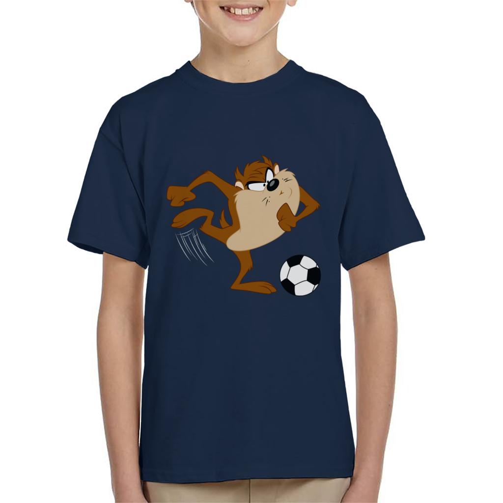 Looney Tunes Football Taz The Striker Kid's T-Shirt-ALL + EVERY