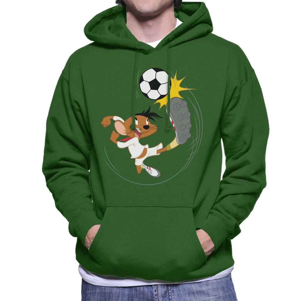 Looney Tunes Football Speedy Gonzales Kicking Ball Men's Hooded Sweatshirt-ALL + EVERY