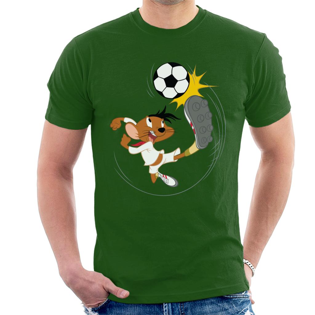 Looney Tunes Football Speedy Gonzales Kicking Ball Men's T-Shirt-ALL + EVERY