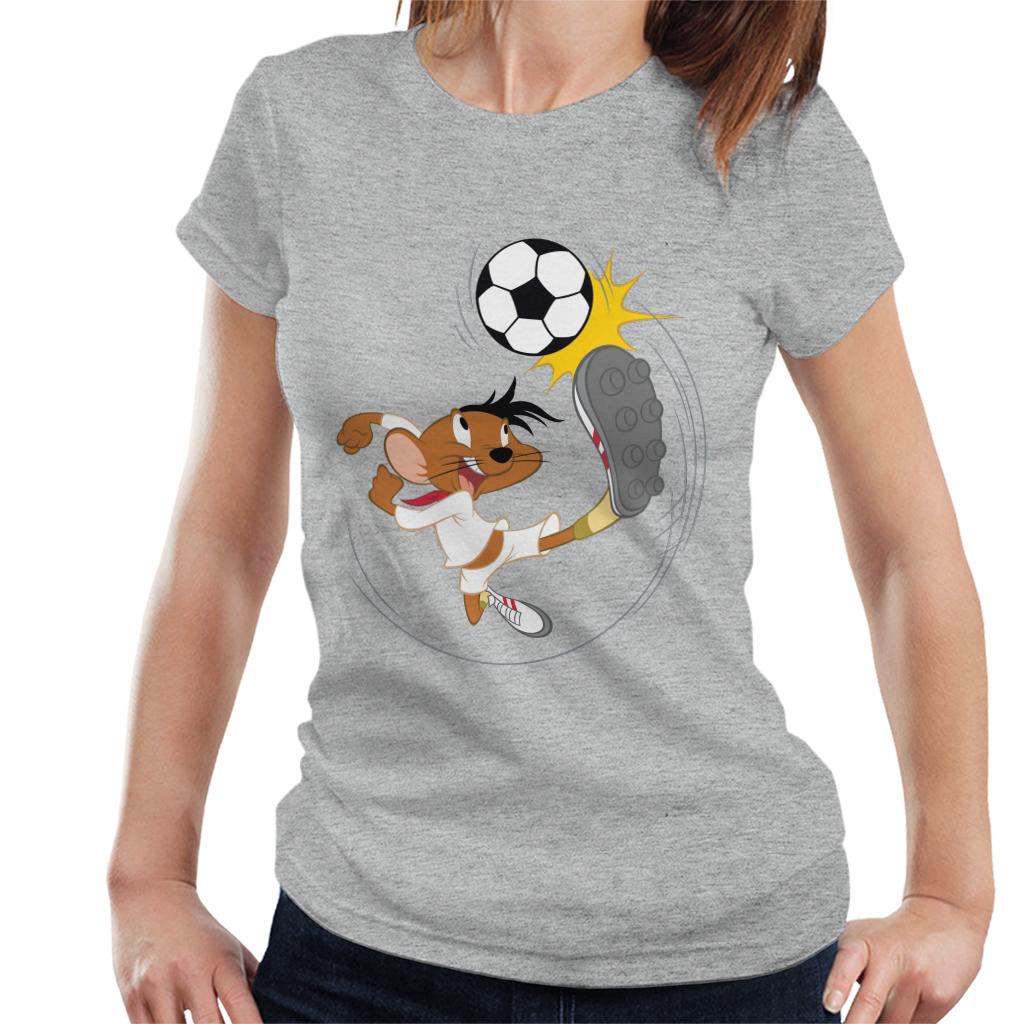 Looney Tunes Football Speedy Gonzales Kicking Ball Women's T-Shirt-ALL + EVERY
