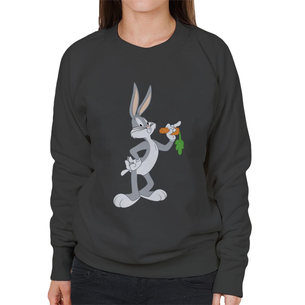 Looney Tunes Bugs Bunny Eating A Carrot Women's Sweatshirt-ALL + EVERY