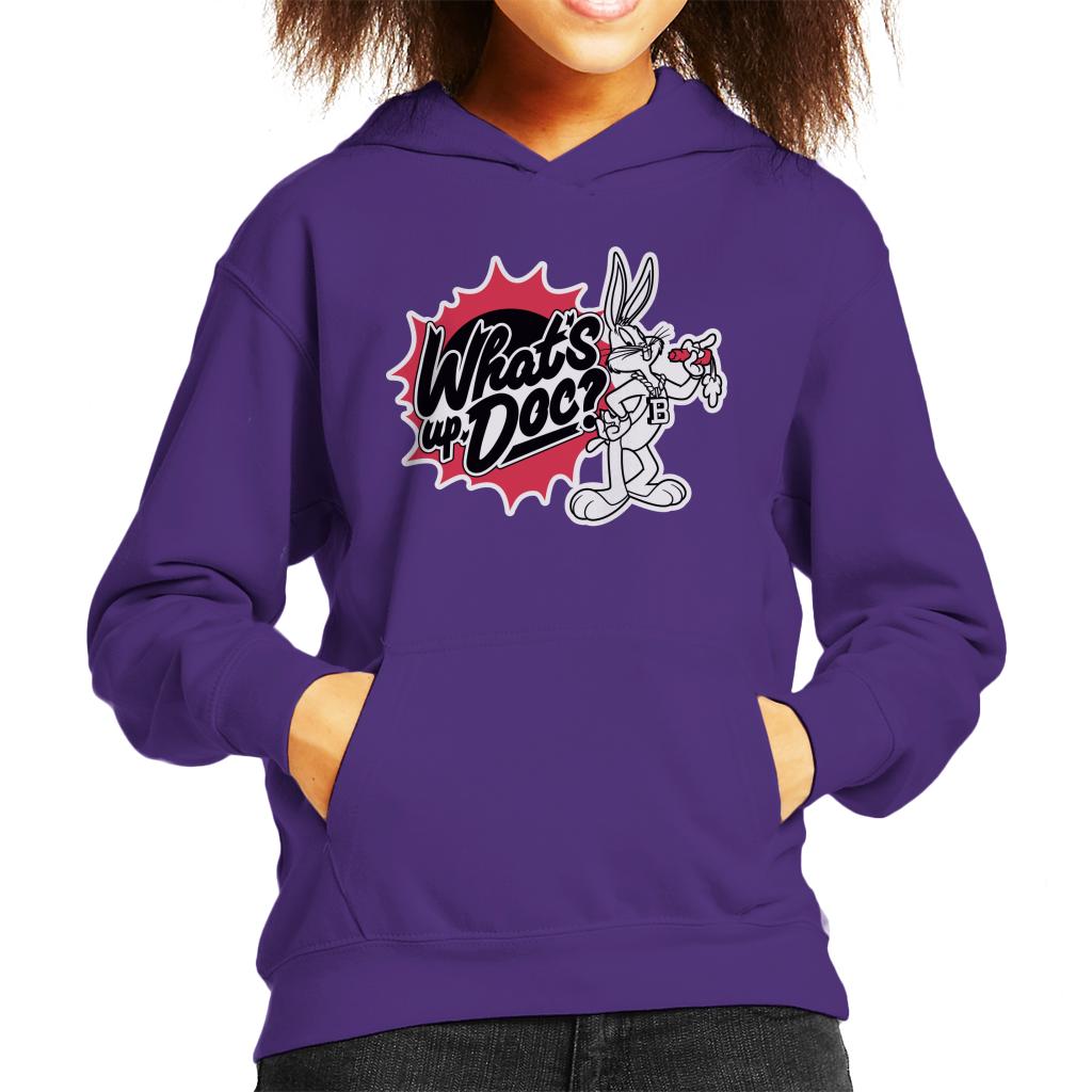 Looney Tunes Whats Up Doc Bugs Bunny Retro Kid's Hooded Sweatshirt-ALL + EVERY