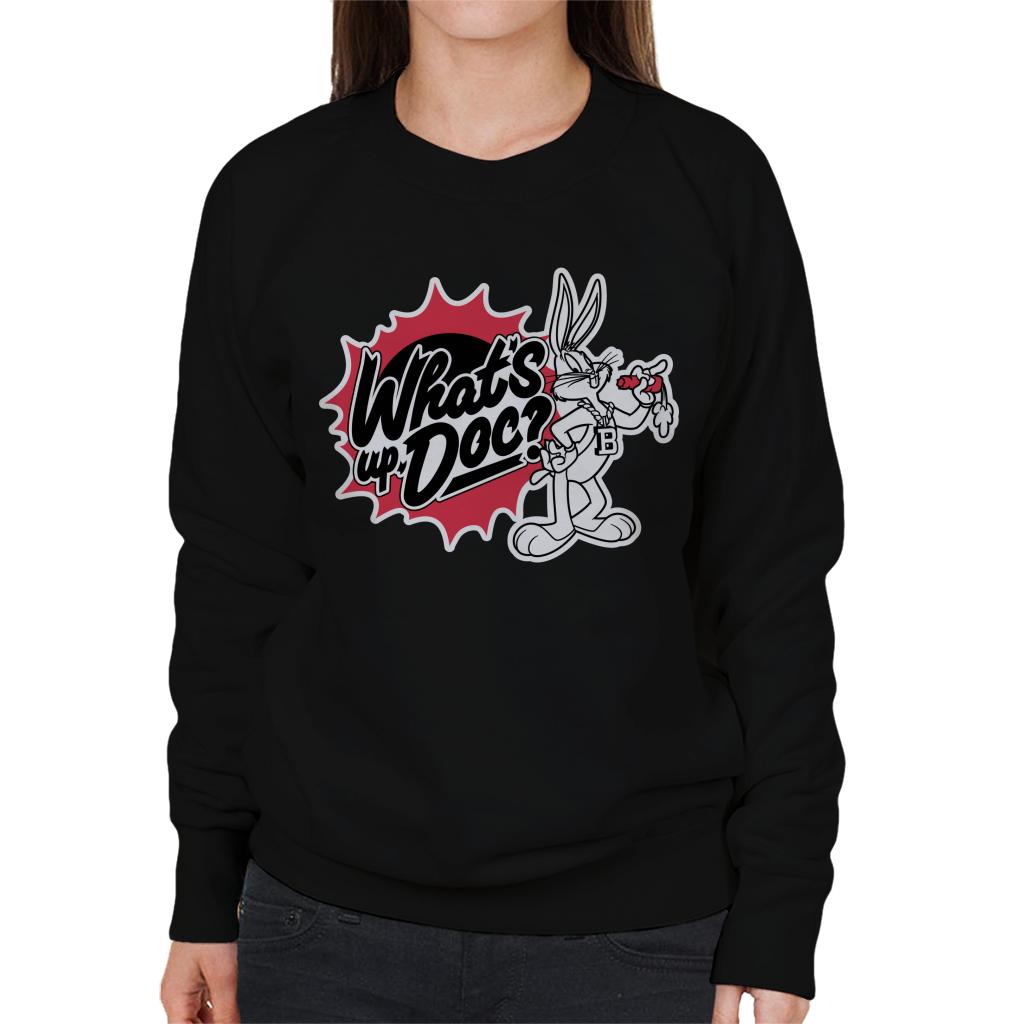 Looney Tunes Whats Up Doc Bugs Bunny Retro Women's Sweatshirt-ALL + EVERY